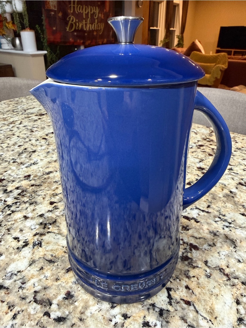 Le Creuset Cobalt Blue Stoneware French Press